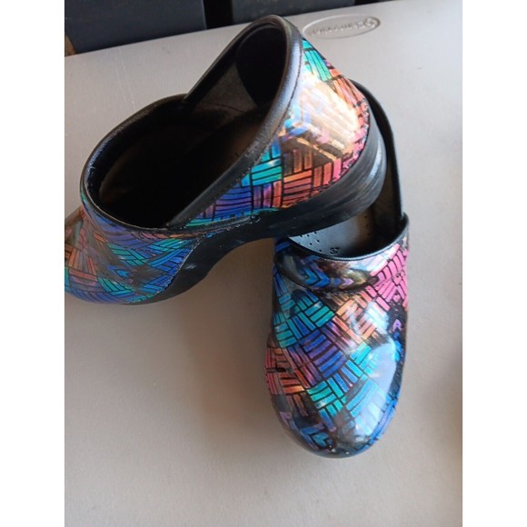 Dansko Patent Leather Nurse Professional Color Weave Clog Shoe  EU 37 US 6.5 - Picture 11 of 14